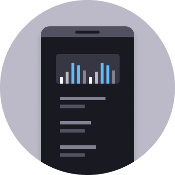 Data dashboard on a mobile device - Pismo.io